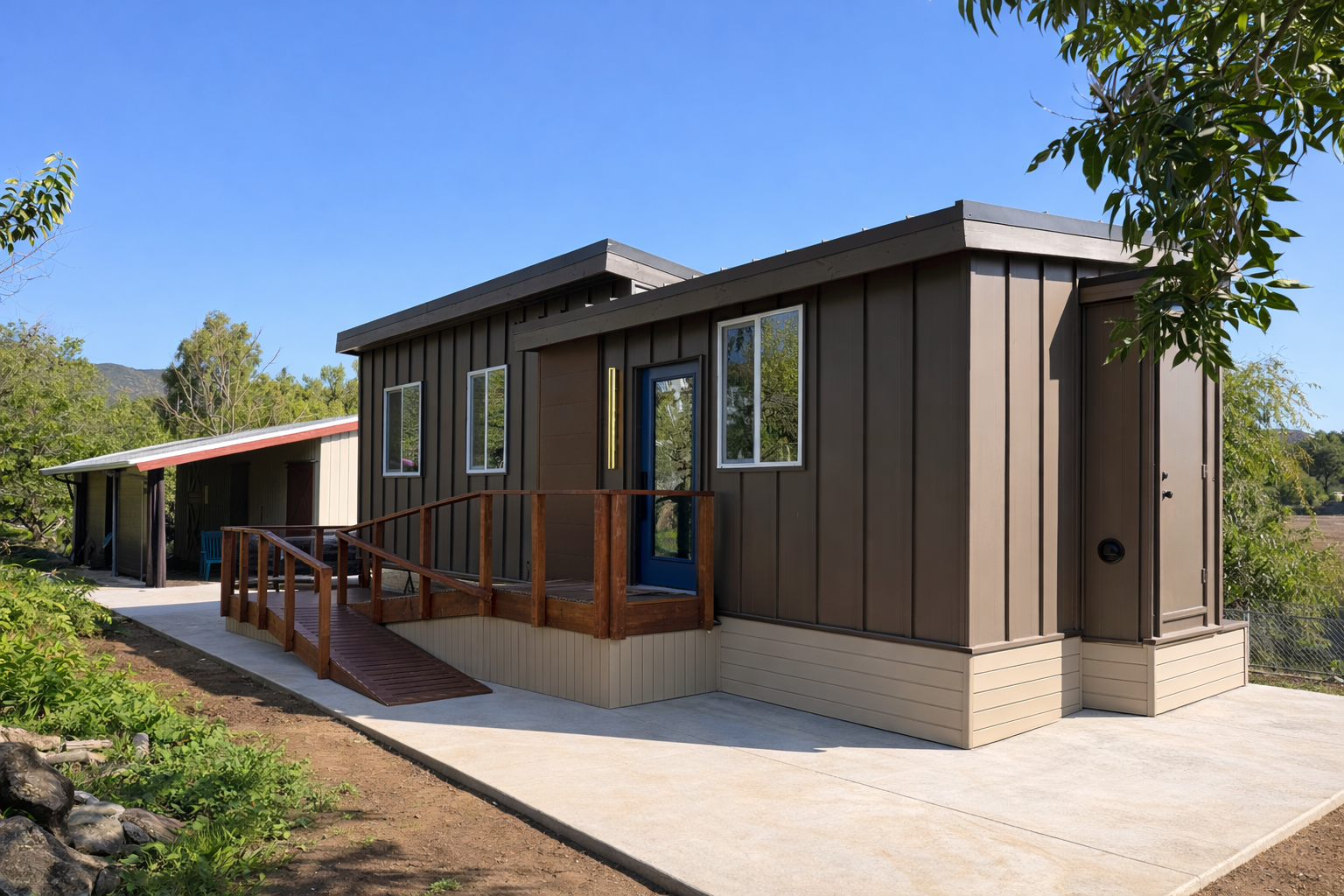 Exterior Elevation of ESCAPE Model State Approved Tiny Home ADU